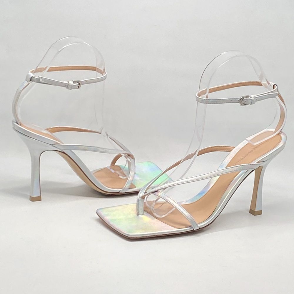 Bottega Veneta Stretch Leather Strappy Thong Sandals size 37.5 - Picture 9 of 14